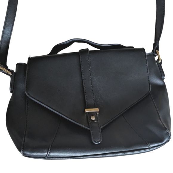 Small Black Purse, Faux Leather - Picture 2 of 6